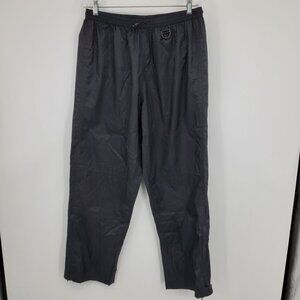 Field & Stream Men's Black Waterproof Pull‎ On Rain Wind Nylon Pants Medium